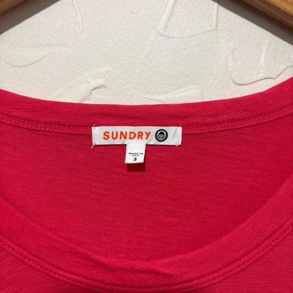 Sundry “Cassiano” corral ruffle sleeve detail shift dress (size 3/large) - Picture 3 of 4